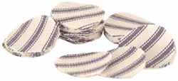 Shooting patches, .018" pillow ticking, .60 - .69 caliber, per 100, dry